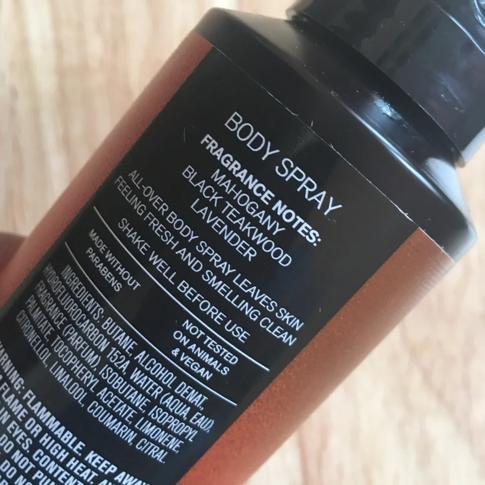 Bath & Body Works Mahogany Teakwood Body Spray